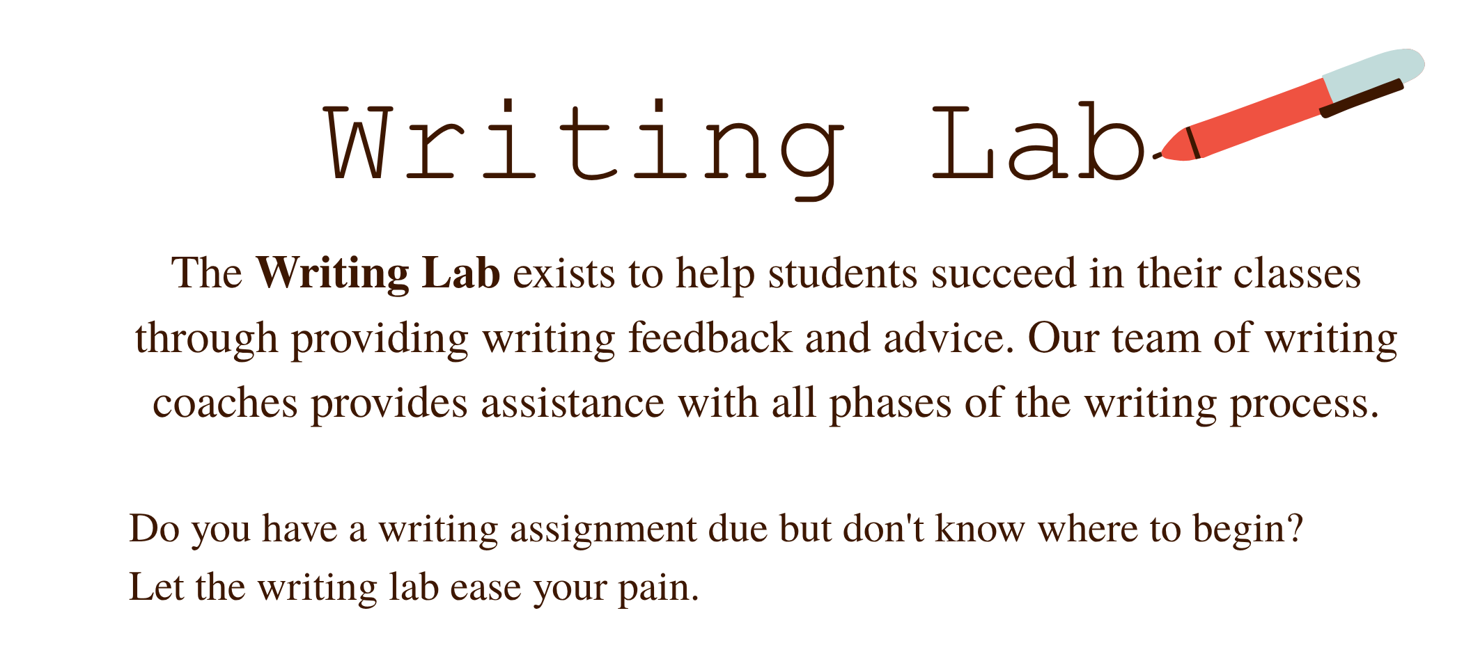 Writing Lab Landing Page 1
