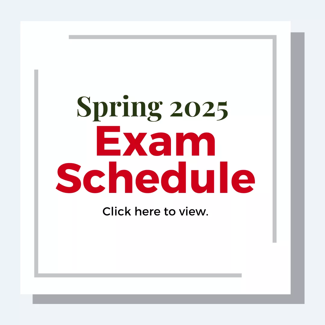 link to spring exam schedule